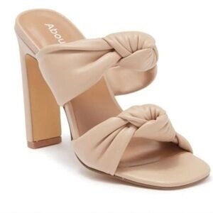 Abound Beige Knotted Heeled Sandals